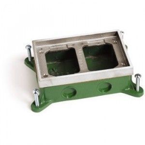 AP-SH-6262-58 Flush Mount Floor Box, in Brass or Aluminum for Concrete Floors in aluminum covers