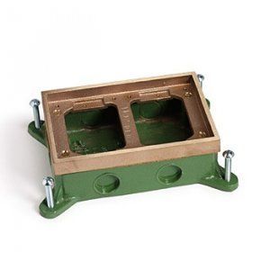 AP-SH-6262-58 Flush Mount Floor Box, in Brass or Aluminum for Concrete Floors