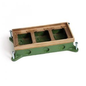 AP-SH-6263-58 Is a Shallow Flush Mount Floor Box, in Brass or Aluminum for Concrete Floors