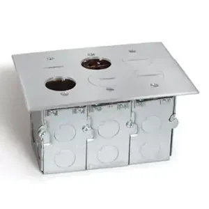 AP-SWB-6-A 6 port floor box with screw out plugs in Aluminum