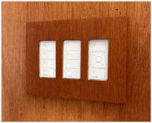 screwless wood switch plate cover from Arnev Products, Inc.