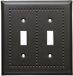 Soft Black Punched Border Design light switch covers
