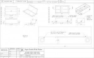 Super Double Pocket AV Floor Box  cut sheet