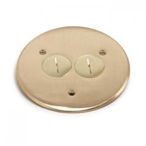 Round floor box  cover in brass