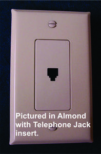 Telephone jack plus switch plate cover