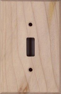 Western Maple Wood Switch Plates