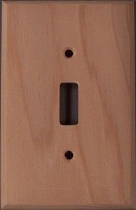 Western Red Cedar wood switch plates