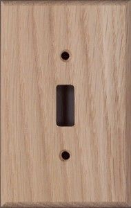 White Oak wood switch plates