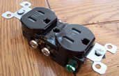 Tamper Resistant Duplex Receptacle in Black 15 amp