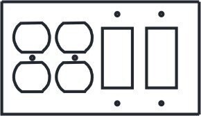Double Decora / Double Duplex switch plate covers