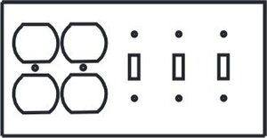 Double Duplex / Triple Toggle switch plate covers