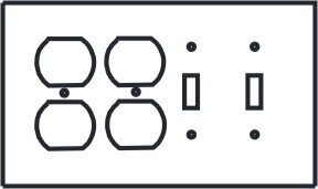 Double Duplex / Double Toggle switch plate covers