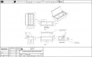 Double Wide Pocket AV Floor box cut sheet