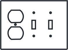Duplex / Two Toggle Switch Plate
