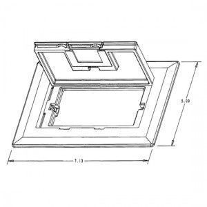 APC-E9761S Floor Box Cover 1-gang rectangular in Slate