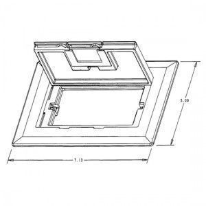 APC-E9761B Floor Box Cover 1-gang rectangular in Brown