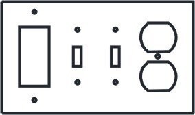 Decora / Double Switch / Duplex switch plate cover