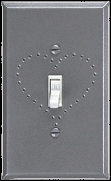 Single switch plate cover puched heart design for switch plates