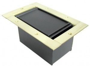 Brass Half Pocket AV Floor box