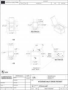 Half Pocket AV Floor box cut sheet