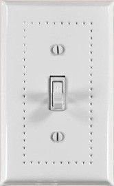 White enamel switch plates