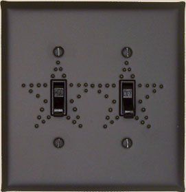 punched star design switch plate covers