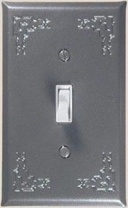 Adobe Gray Indian Design Switch Plates