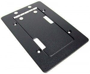 Mini Stage Pocket AV floor box in black finish