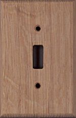 Vertical Grain White Oak Wood Switch Plates