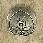 Asian Lotus Flower Knob 3 Inch
