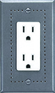 Pewter Punched Border light switch covers - outlet covers