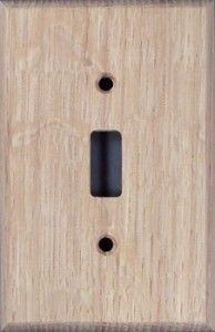 White Oak Quarter-Sawn wood switch plates