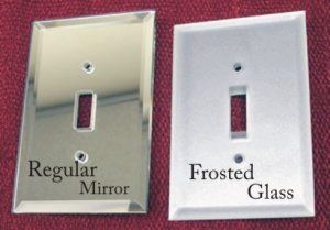 Mirrored glass switch plates