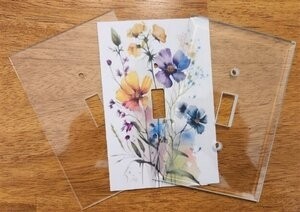 Clear Glass with Flower Images