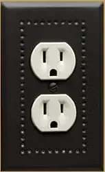 Soft Black Punched Border Design light switch covers