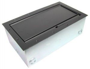 Super Double Pocket AV Floor Box in Black