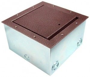 Super Pocket AV Floor Box in copper