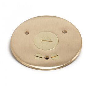 AP-TCP-1-PC Floor Box Cover in Brass or Aluminum for Concrete Floors