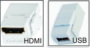 HDMI and USB quickport connectors