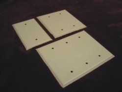 White Enamel Blank Switchplates