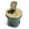 Flush Mt. Flip-lid, 4-inch floor box/ Brass / with duplex