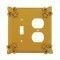 Fleur De Lis Design Custom Combo Switch Plate shown in # 5 Gold