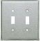 Brushed Nickel double switch plates