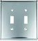 Shiny Chrome Light Switch Covers with matching screws.