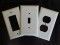 white enamel border design switch plates