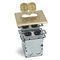 AP-SWB-4-LR Floor box with solid brass floor box cover with two power and flip lids