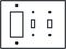 Decora-GFI-Rocker/Double Toggle switch plate cover