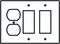 Double Groundfault Rocker/Duplex switch plate covers