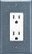 Pewter Punched Border light switch covers - outlet covers