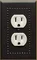 Soft Black Punched Border Design light switch covers